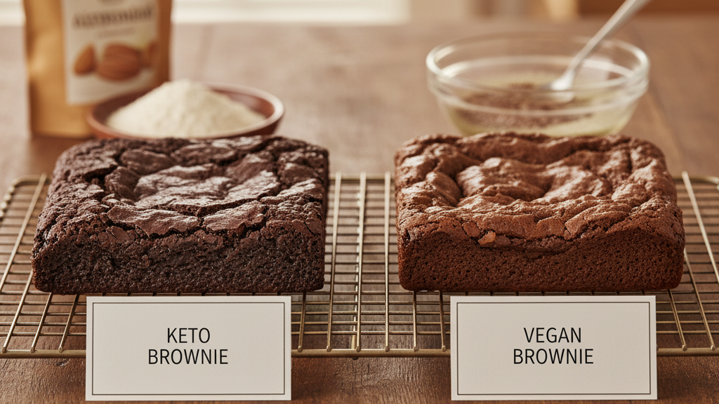 vegan brownies and keto brownies
